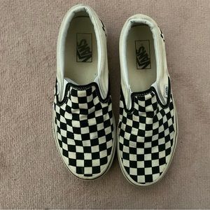 Checkered Slip On Vans